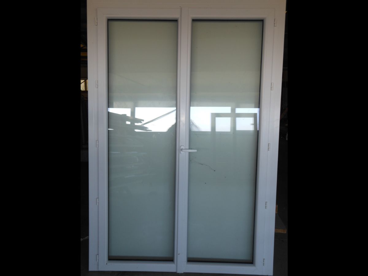 Porte fenêtre 2 vantaux PVC Blanc